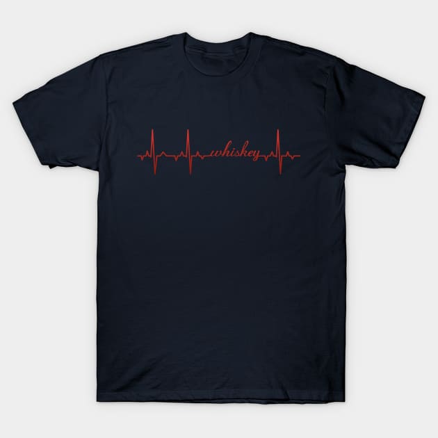 Whiskey EKG T-Shirt by WhiskyLoverDesigns